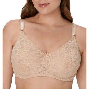Bali Lace 'N Smooth 40D Underwire Stretch Lace Bra Shaping Support DF3432 Nude